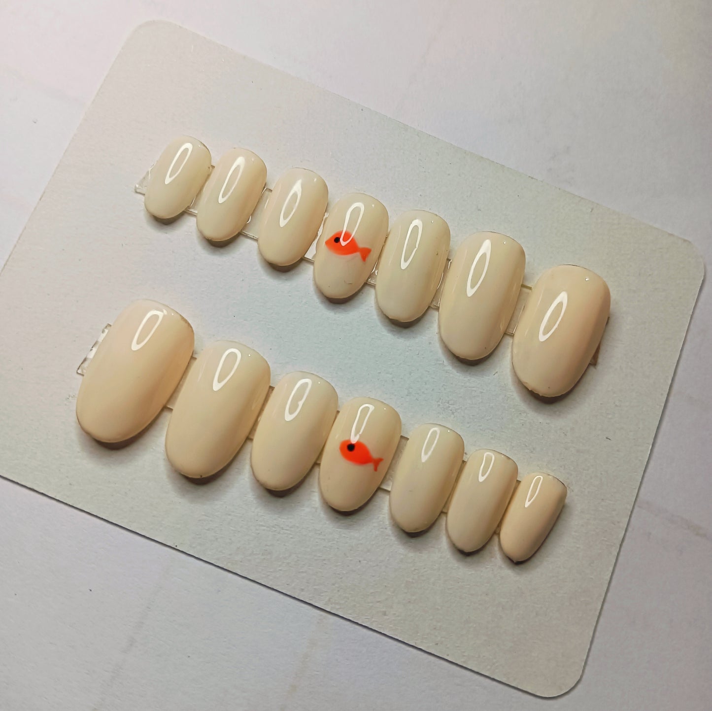 Minimal Fishy Vibes Press-On Nails