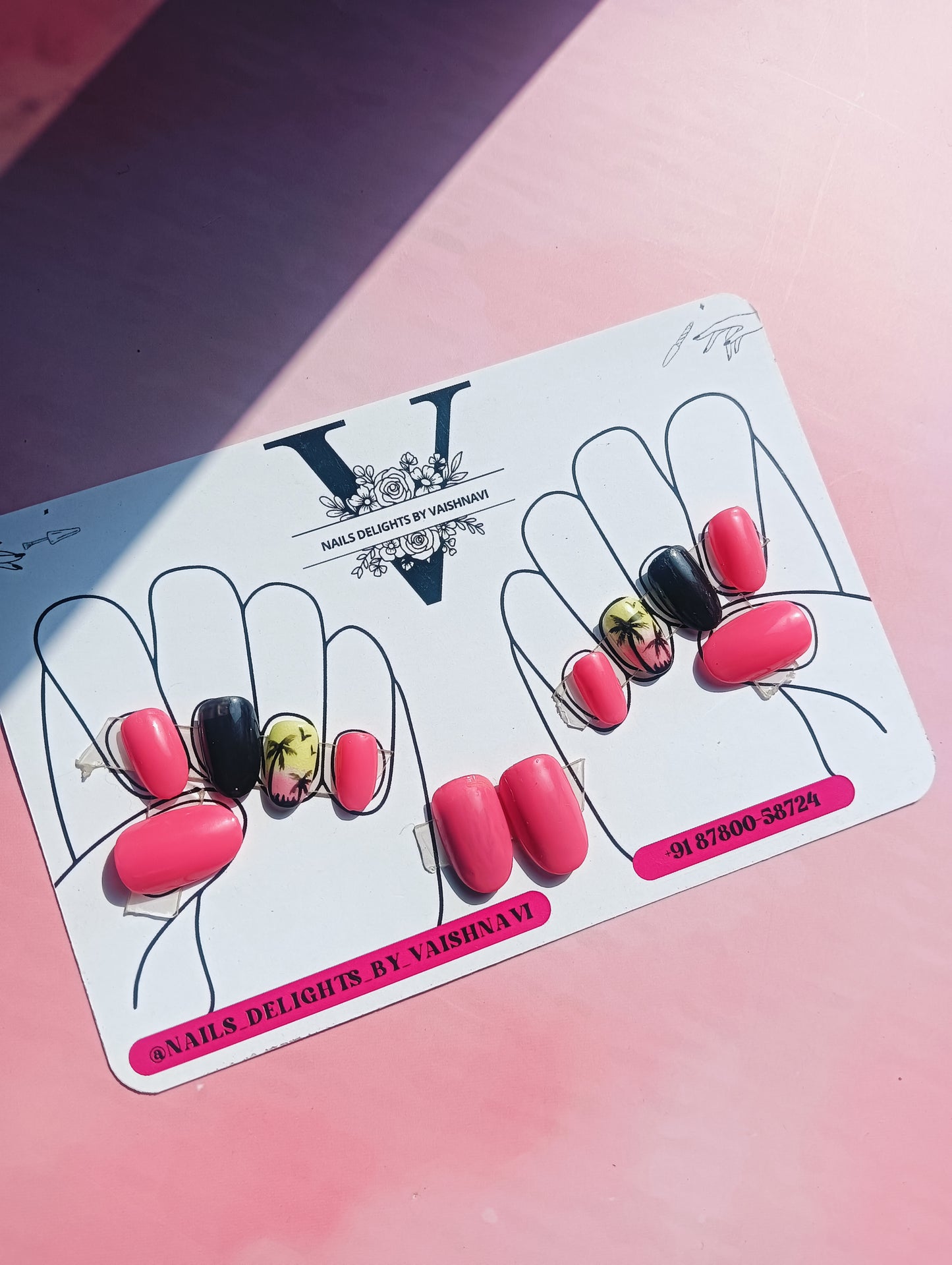 Tropical Sunset – Palm Paradise Nail Set