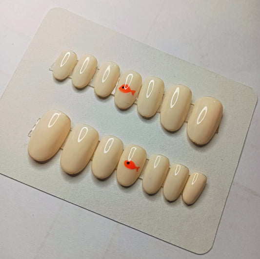 Minimal Fishy Vibes Press-On Nails