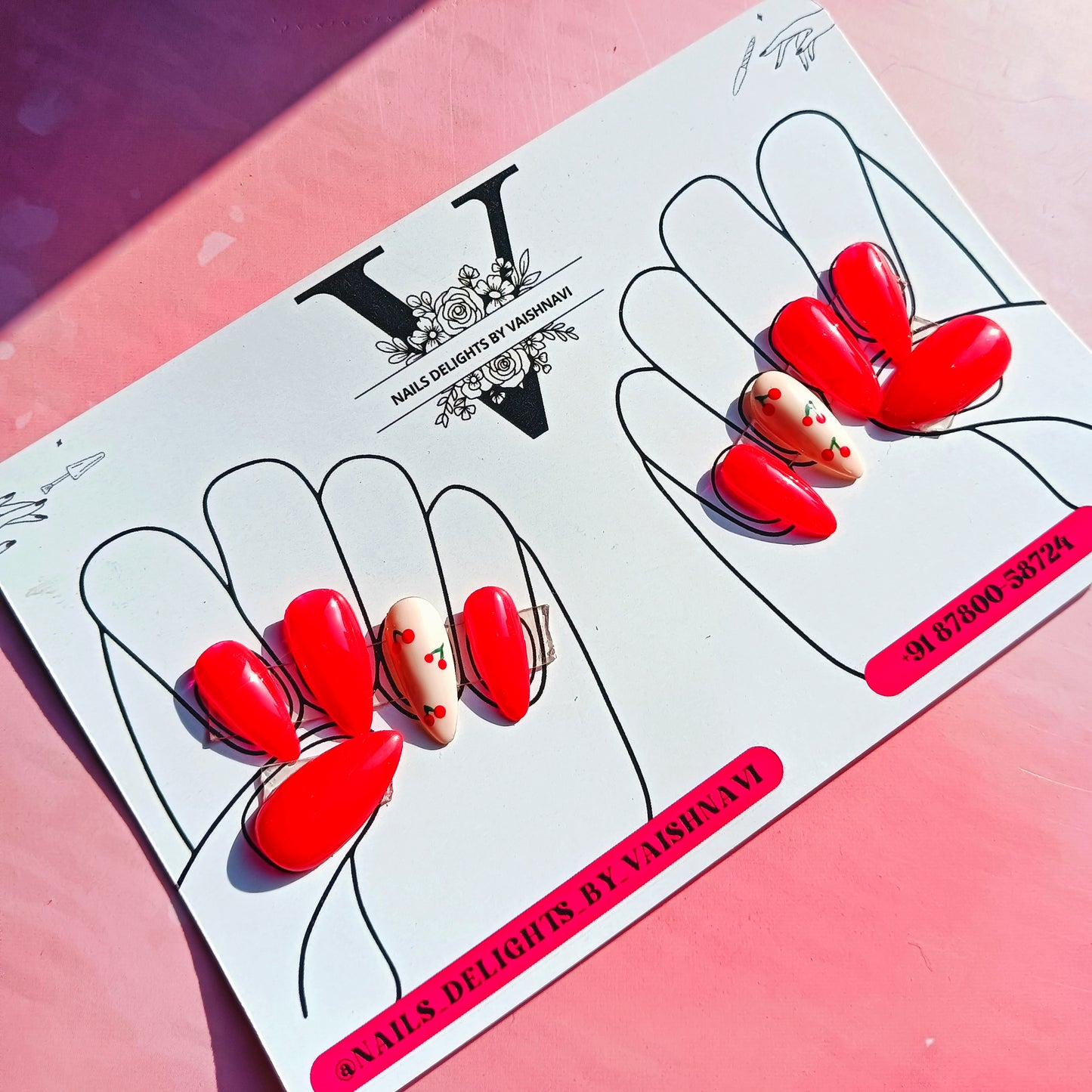 Cherry Pop Press-On Nails