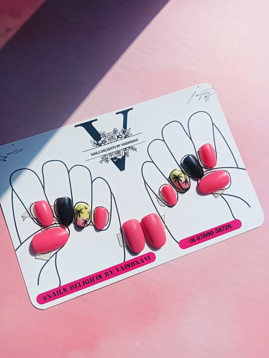 Tropical Sunset – Palm Paradise Nail Set